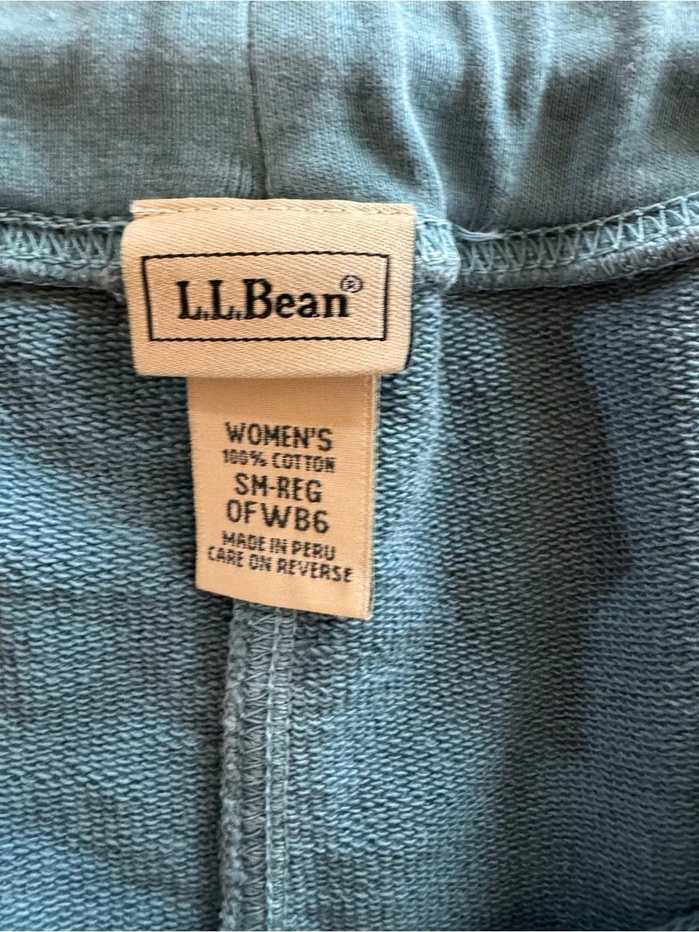 L.L. Bean Dusty Blue Pull-On Pencil Skirt; Front Pockets & interior drawstring - Picture 3 of 6